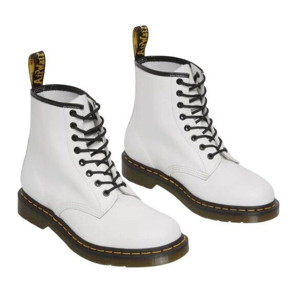 Dr. Martens Zavala Womens White Leather Combat Boots Size 7 US / 6 UK - Picture 3 of 12